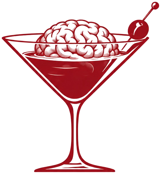 A brain in a martini glass, the Cornell on Tap logo